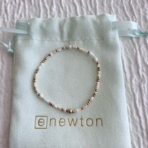 Enewton Hope Unwritten Bracelet Gold and White Beaded Bracelet